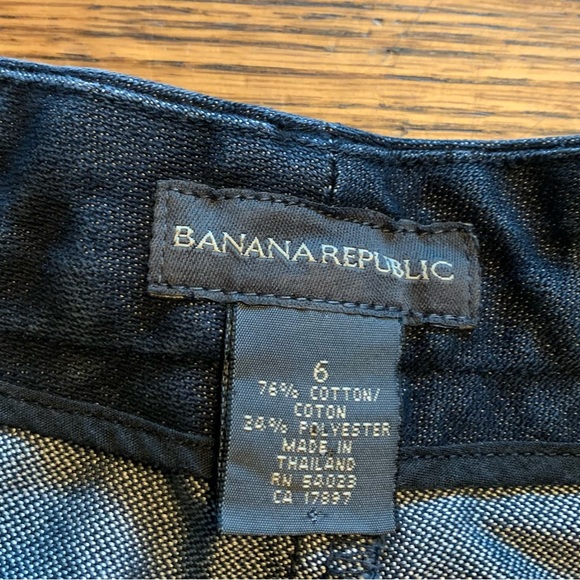 Vintage 2001 Banana Republic Boot Cut Black Dark Gray Shimmer Jeans 6 28 x 31 - Picture 4 of 4